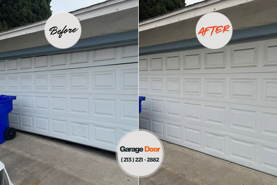Before and after: garage door repair Merrillville, IN
